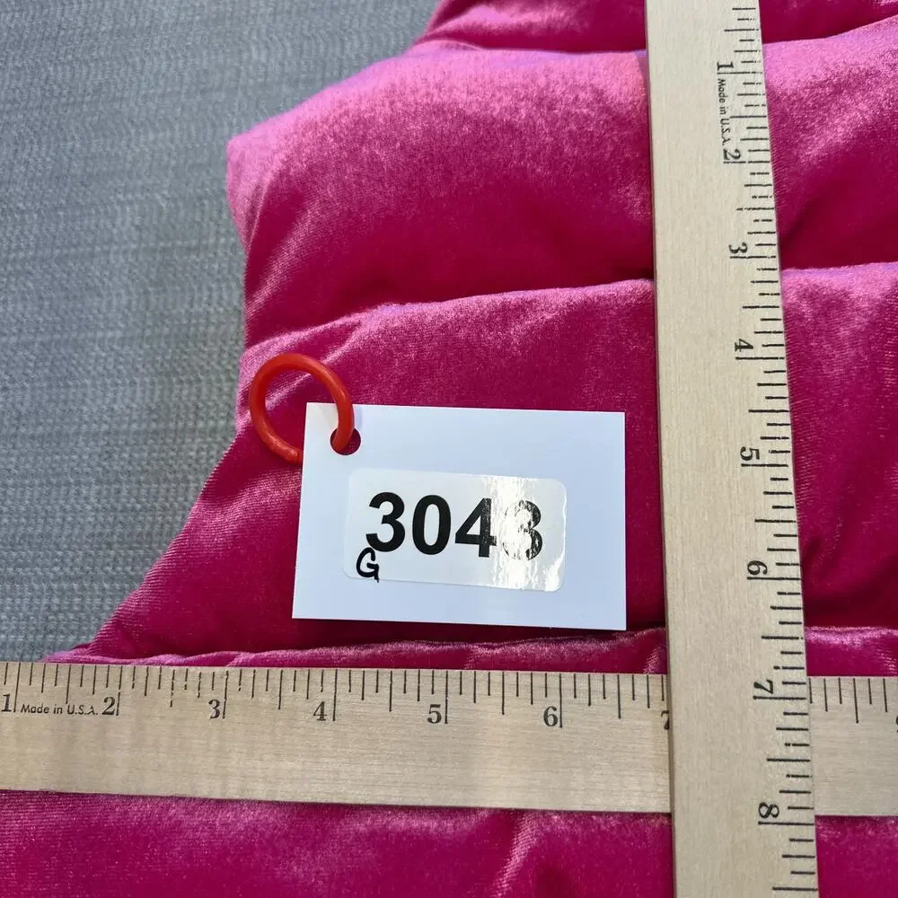 Gymboree Go Outside Puffer Vest size‎ 7-8 Medium Velour Hot Pink Full Zip